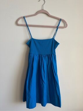 Zara Vibrant Teal Ribbed Dress